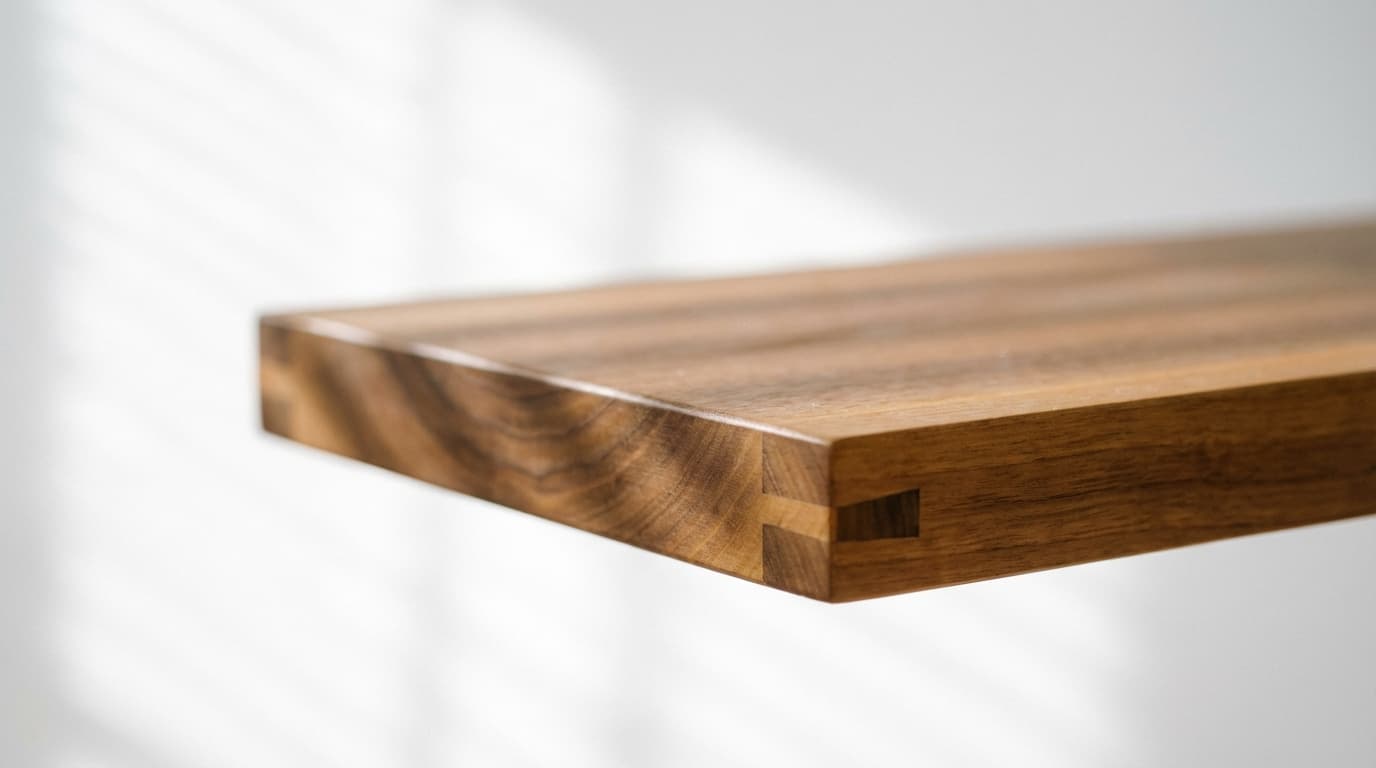 Detalle de acabado en cuero de mueble minimalista